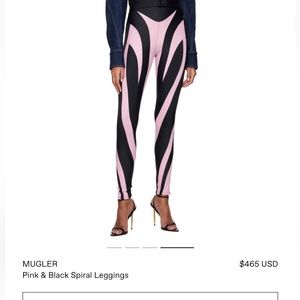 Black and pink MUGLER tights